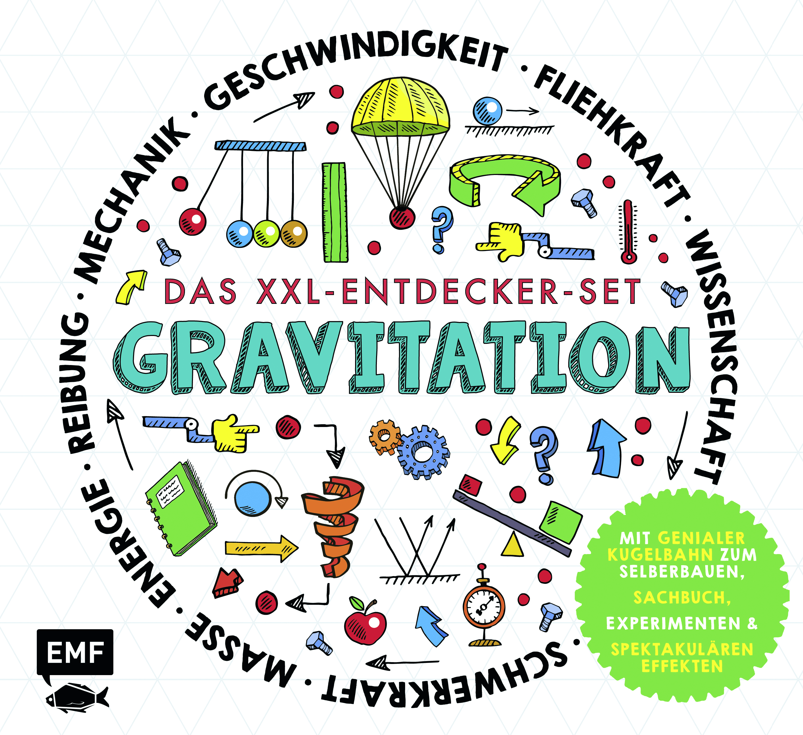 Das XXL-Entdecker-Set – Gravitation: Mit genialer Kugelbahn zum Selberbauen, Sachbuch, Experimenten