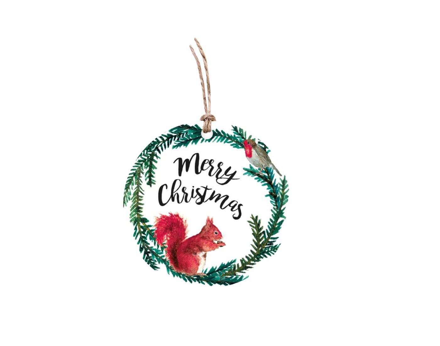 Geschenkanhänger mit Band Eichhörnchen