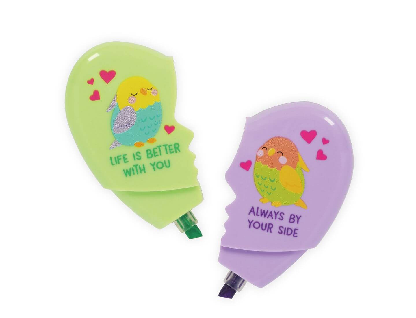 2-in-1-Textmarker - Heartlighter Love Birds
