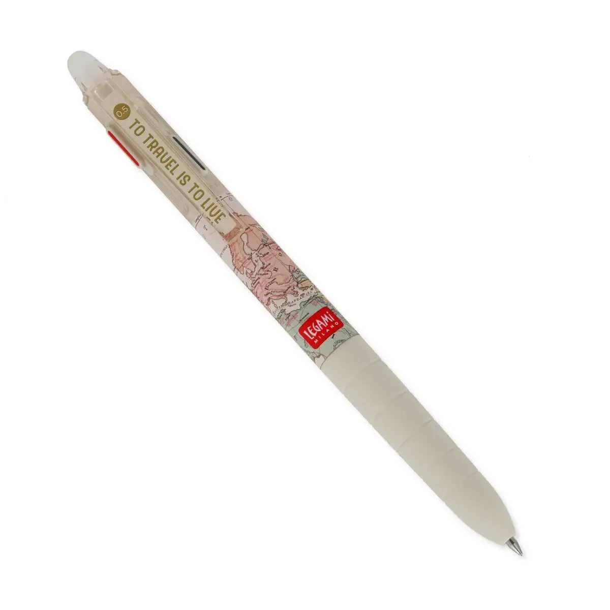 TEP0001_1 Löschbarer Gelstift in 3 Farben - To travel is to live