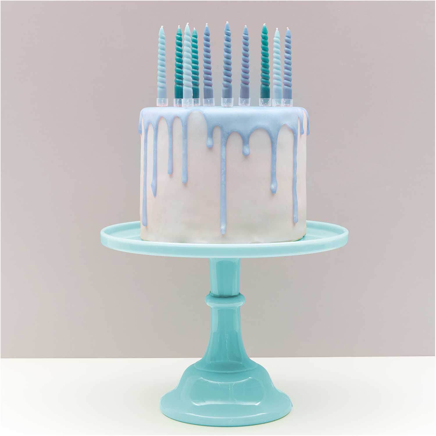 YEY! Let's Party Spiral Kerzenhalter transparent1,2cm 10 Stück