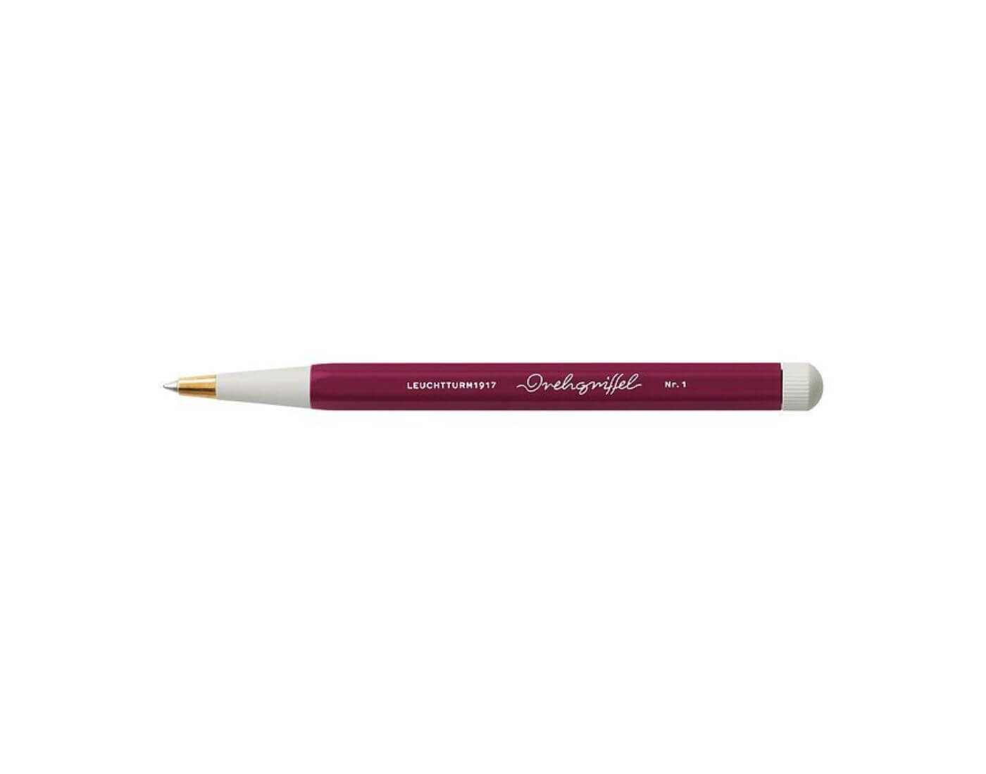 Drehgriffel Nr. 1, Port Red - Gelstift mit blauer Mine