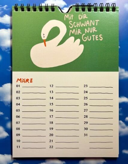 Gans Lieber Vogelkalender - Geburtstagskalender