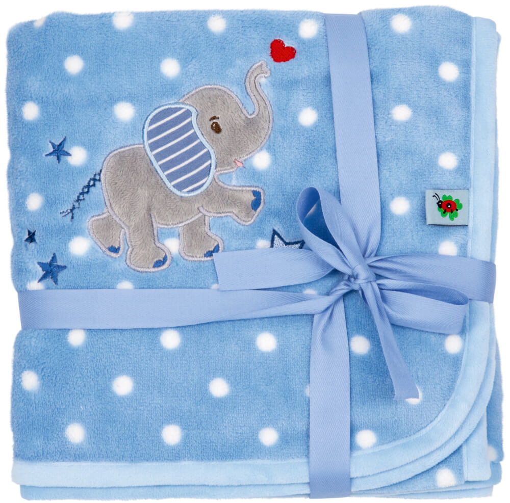 Kuscheldecke, hellblau - BabyGlück (ca. 75x100 cm)
