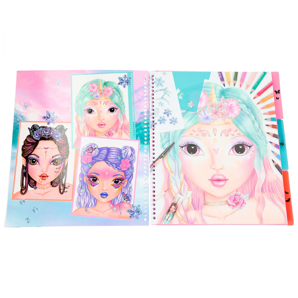 Create your Fantasy Face - Malbuch