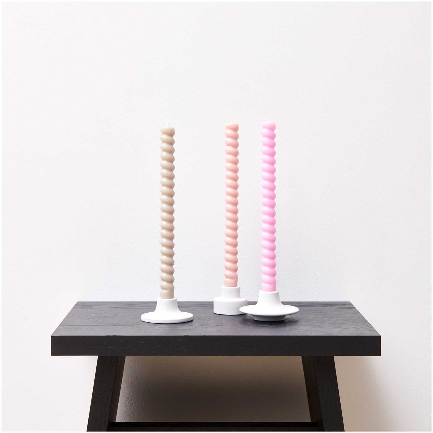 Porzellankerzenhalter, weiß, 8x8x3,5cm Kerzenständer