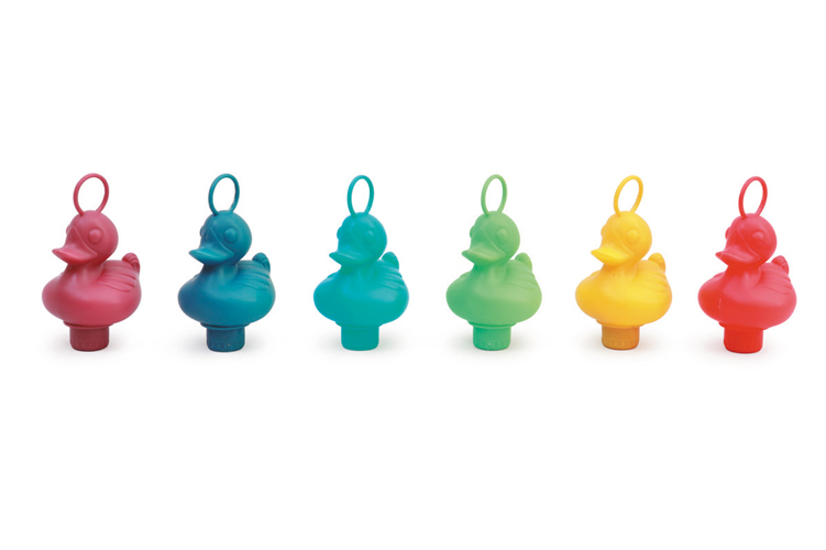 Ente mit Angelöse - einzeln, verschiedene Farben - pastell