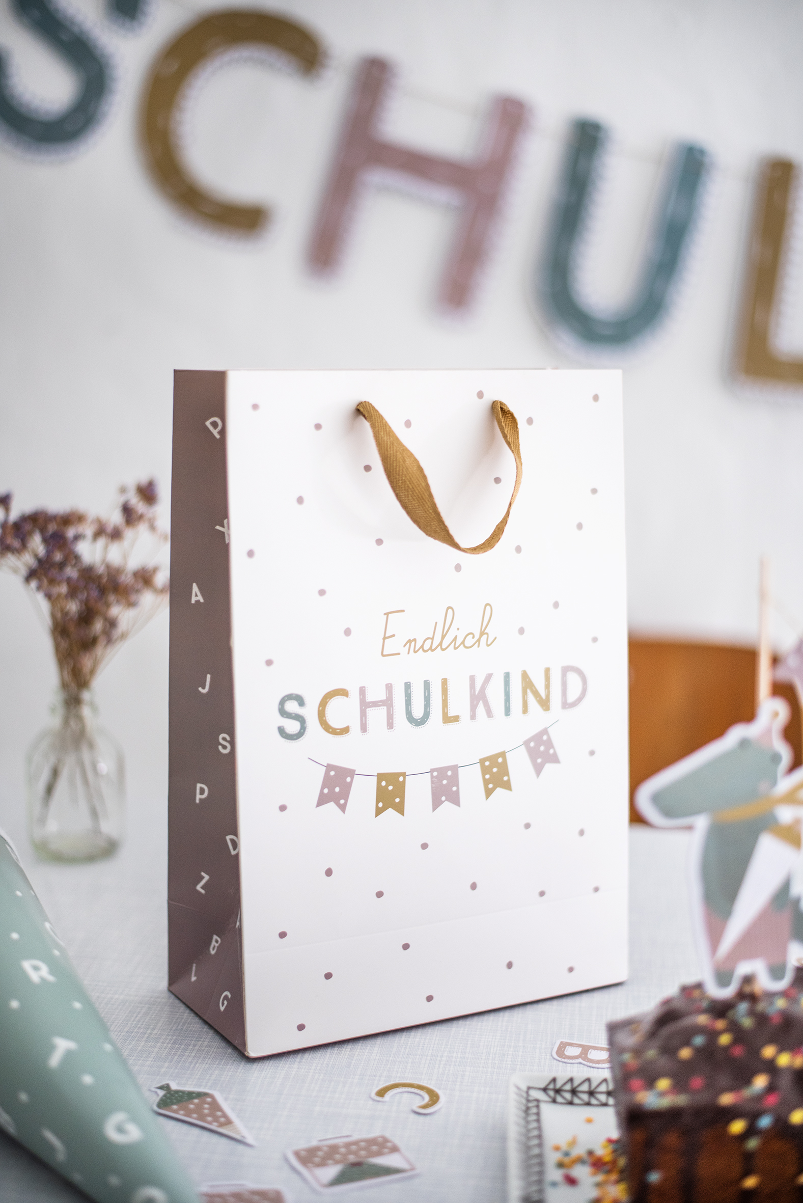 Geschenktasche Krokodil „Schulkind“