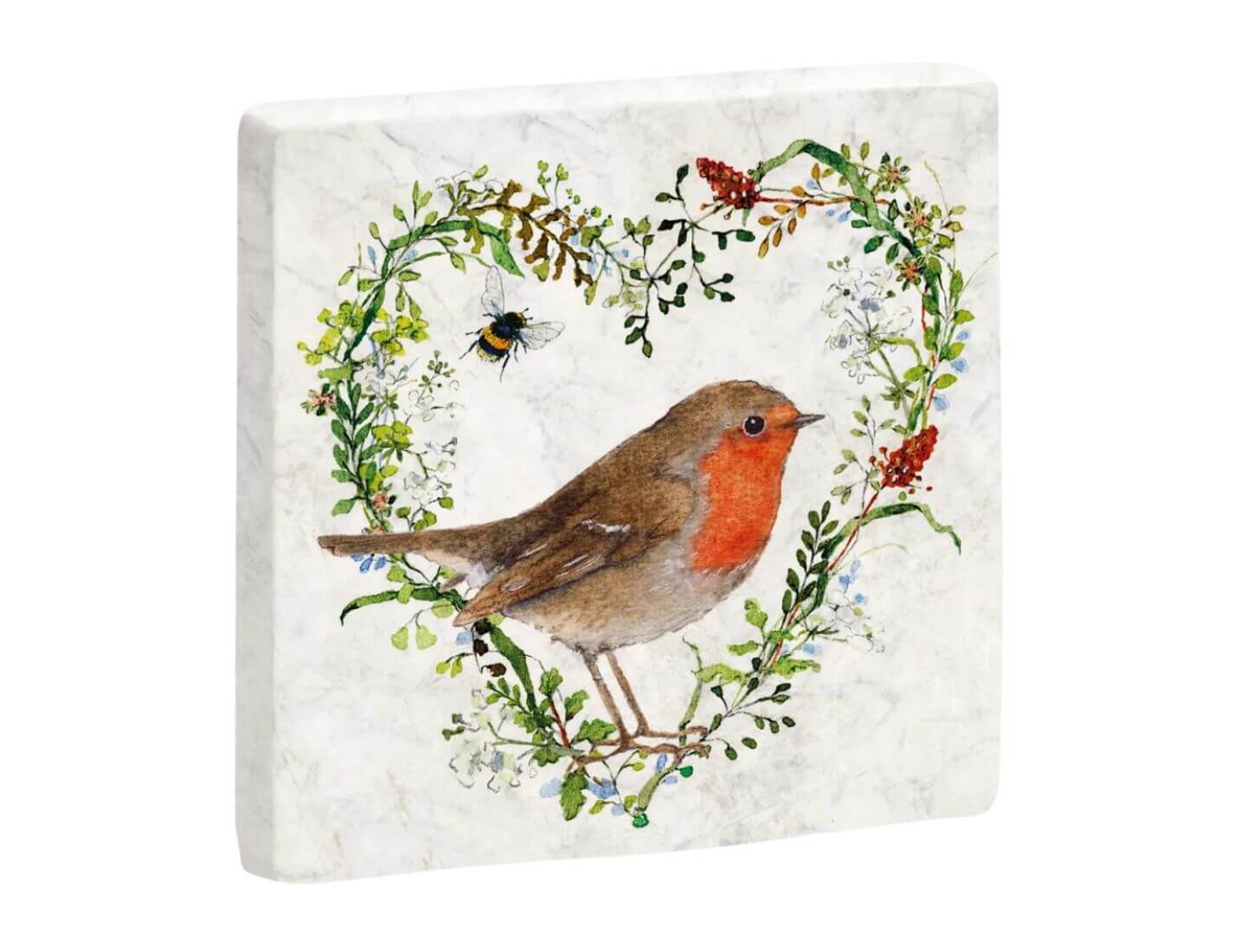 Marmoruntersetzer Rotkehlchen