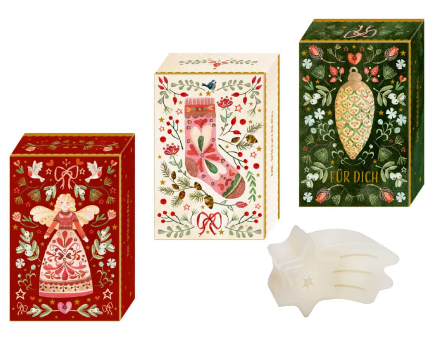 Kleine Handseife - Festliche Weihnachten (einzeln) Kleine Handseife - Festliche Weihnachten (einzeln)