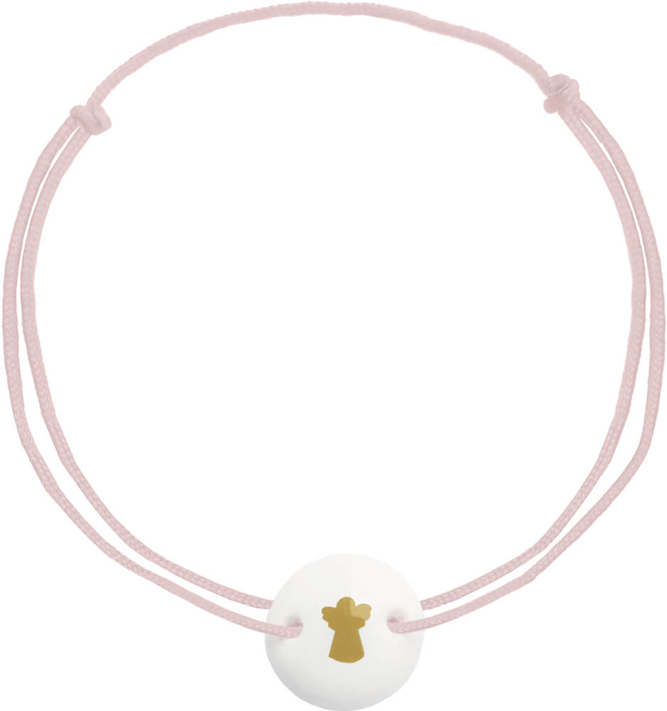 Armband mit Porzellananhänger - Engel