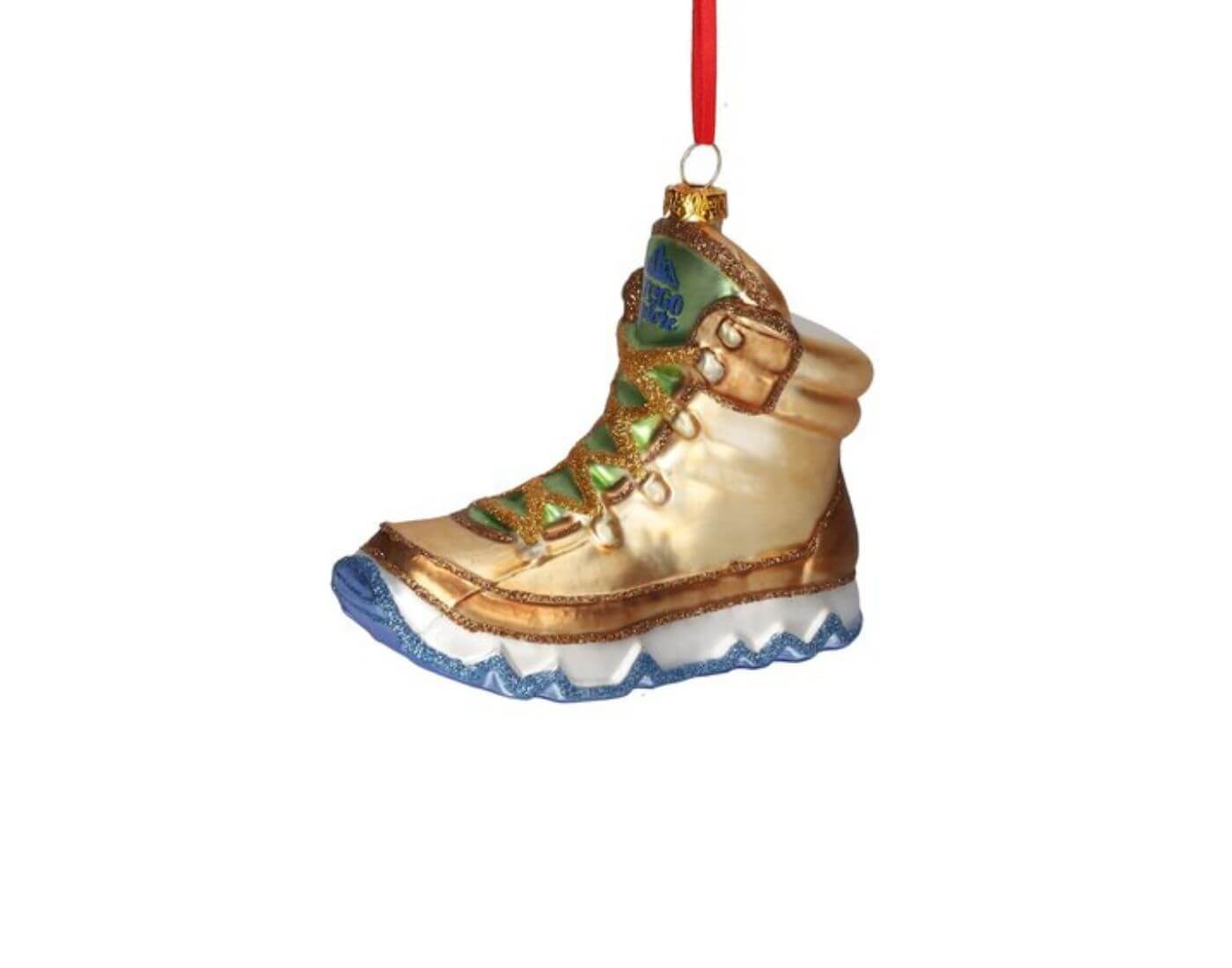 Hänger Wanderschuh, gold/blau