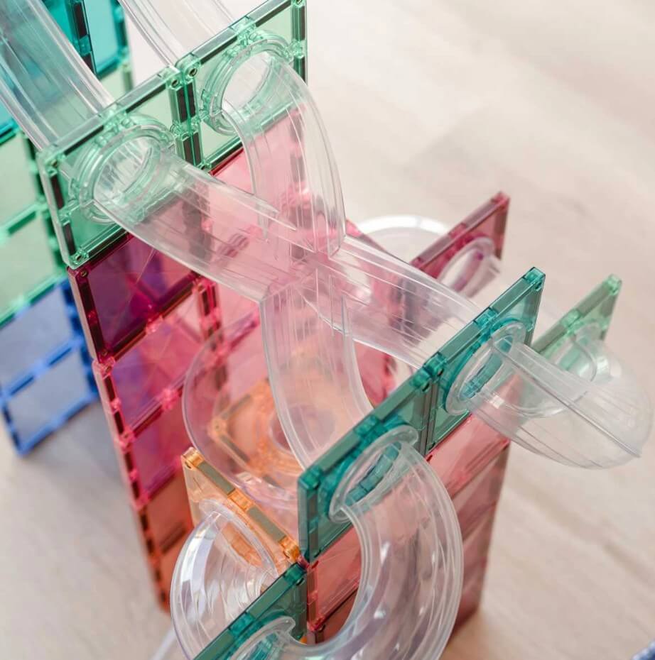 Connetix Magnetbausteine Kugelbahn - Pastel Ball Run Expansion Pack - 80 Teile