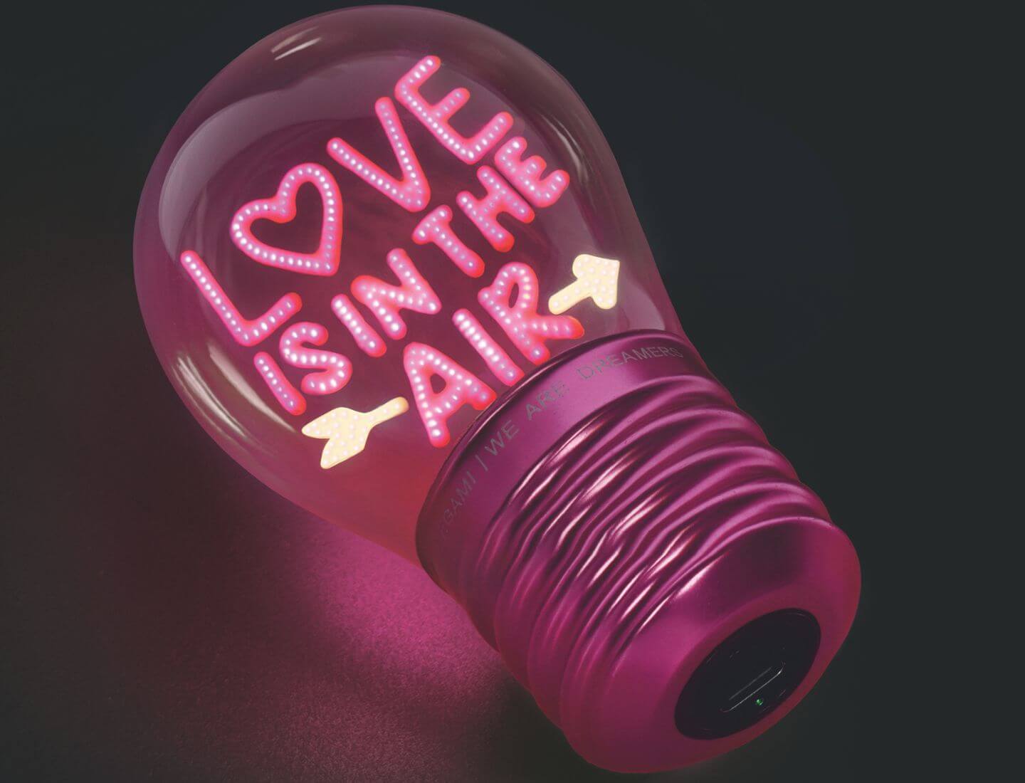 Deko-Tischlampe in Glühbirnenform - Love Is in the Air - Bulb Fiction