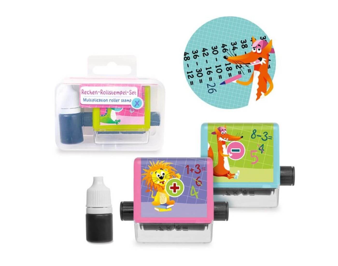 ABC-5 Rechen-Rollstempel-Set 2-teilig (einzeln)