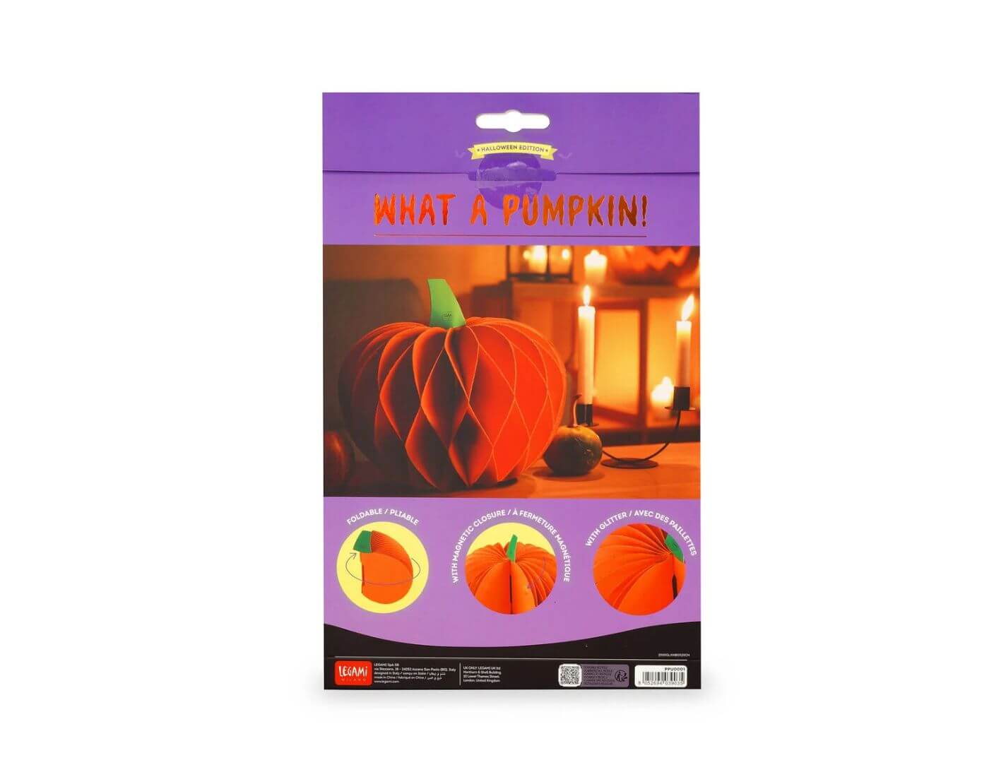 Faltbarer Halloween-Kürbis aus Papier - What a Pumpkin!