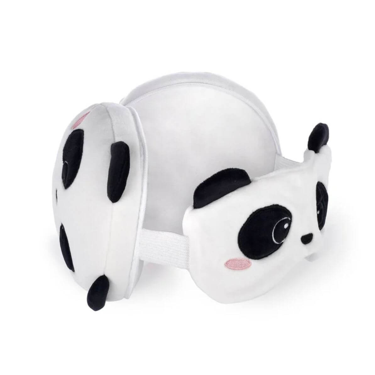PANDA-3-1 Reisekissen mit Schlafmaske - Panda