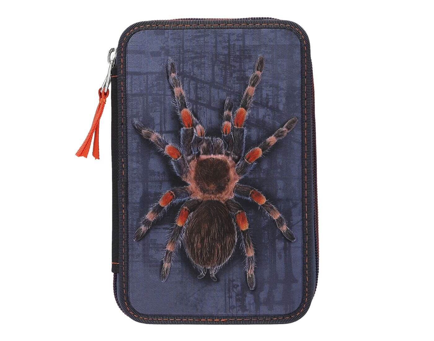 Adventure World 2 Fach Federtasche mit Spinne