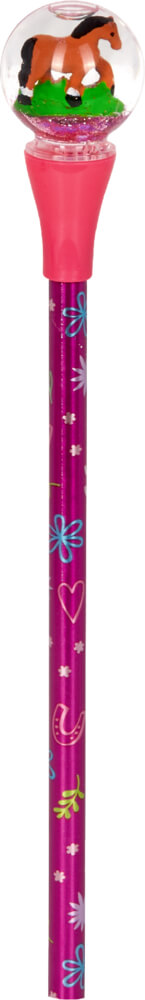 Glitzerkugel-Stift - Pferdefreunde (einzeln)