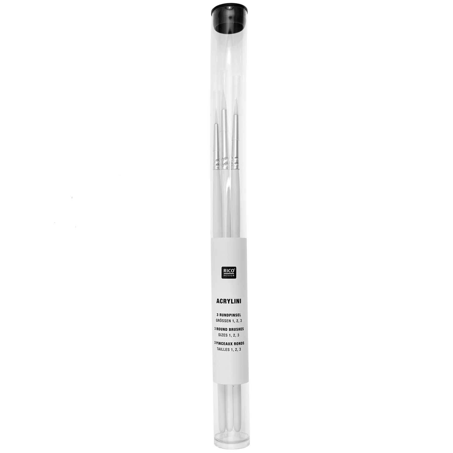 rico-pinsel-rund-2-1 Acrylpinsel Set rund, 3-tlg.