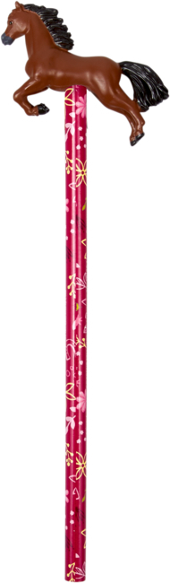 Bleistift mit Topper Pferdefreunde (einzeln)