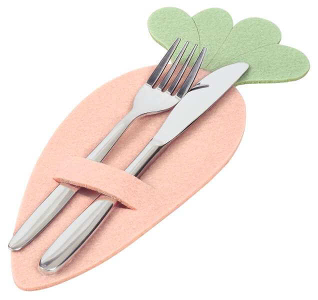 Bestecktaschen Möhre 4er Set