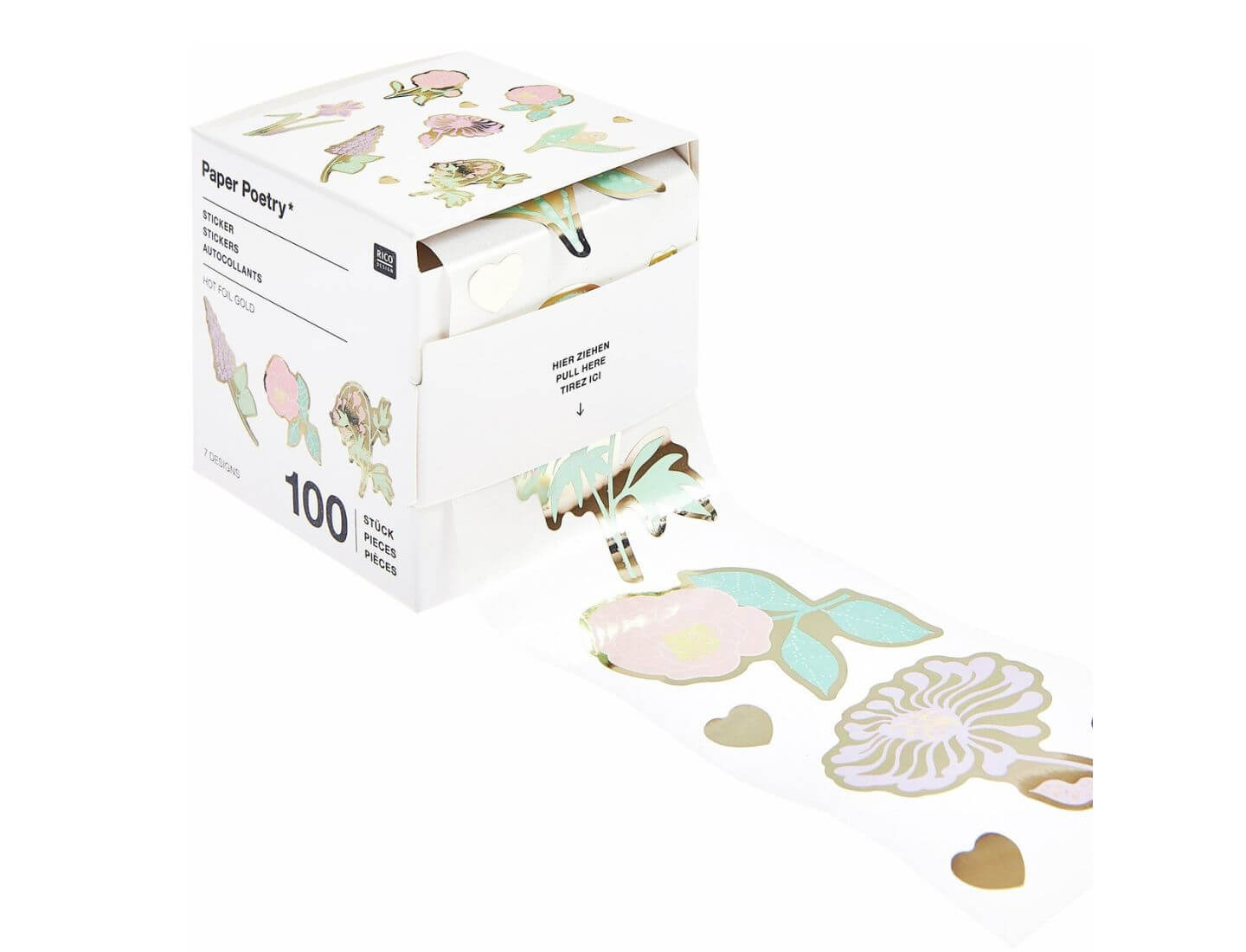 Paper Poetry Sticker auf der Rolle Blumen