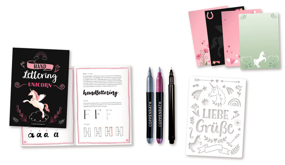 4050003952987_1 Mein Handlettering Starter-Set - Unicorn (100% selbst gemacht)