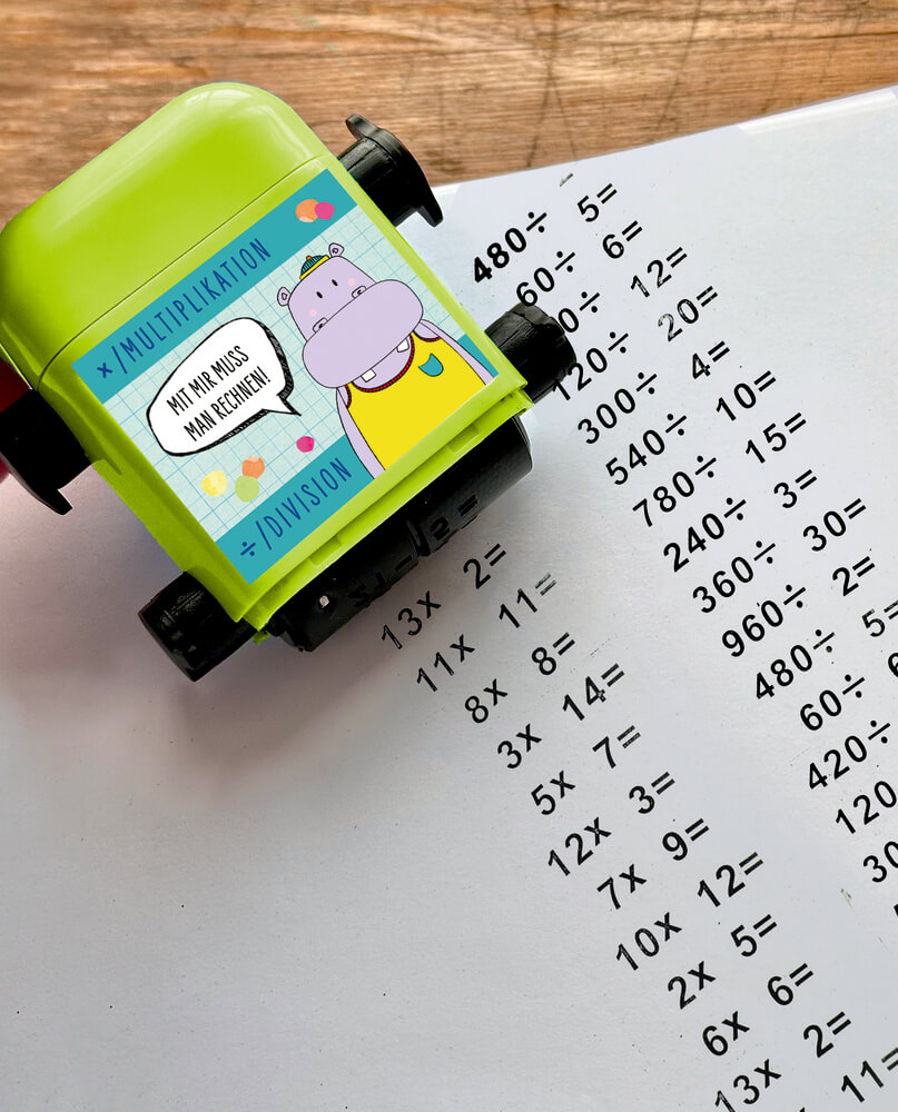 Rechen-Roll-Stempel - Division & Multiplikation Bunte Geschenke