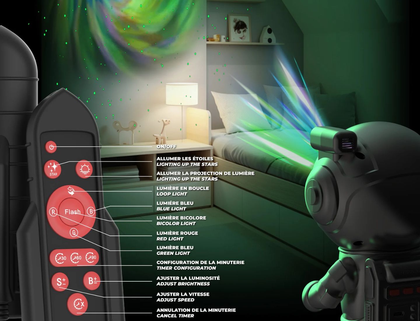 MOB Stellar Light Silver - Milky Way Projector