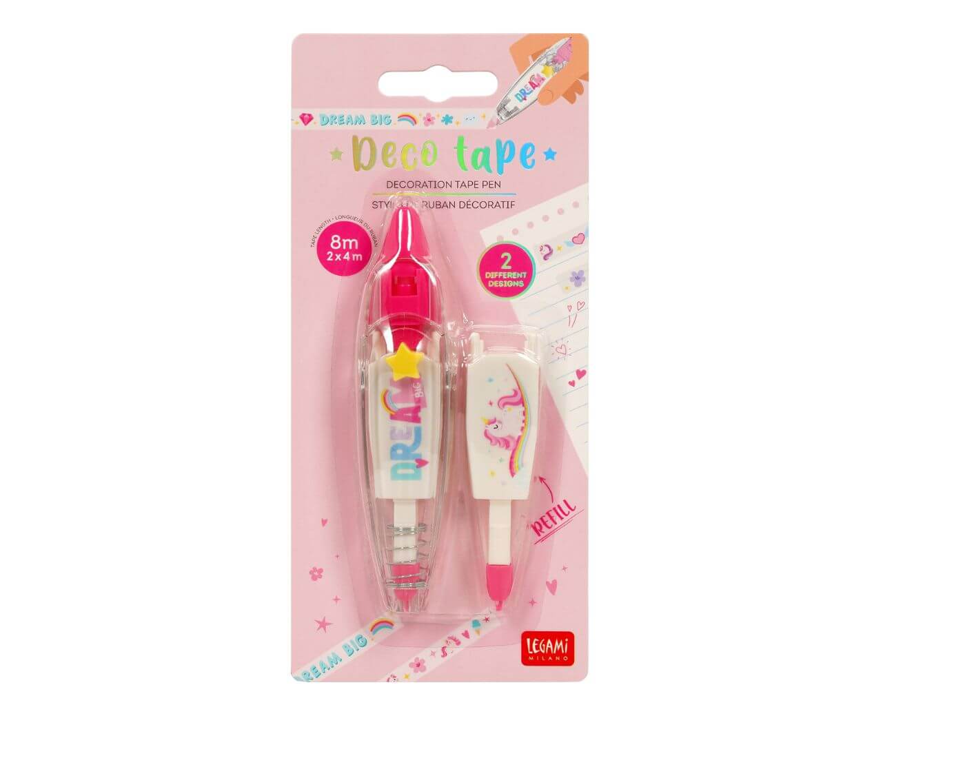 Stift mit Dekoband - Deco Tape Einhorn