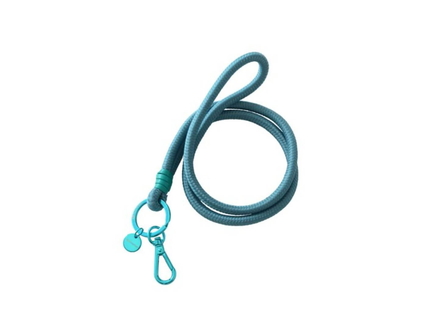 Metropolitan Neo Lanyard, steel blue/grün, mit Karabiner
