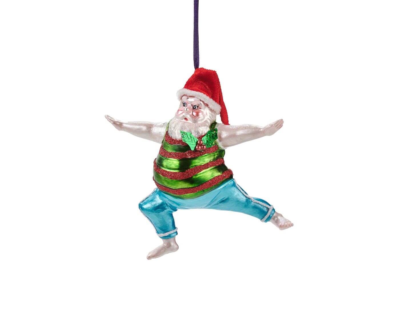 Hänger Yoga Santa, Krieger-Haltung, mehrfarbig