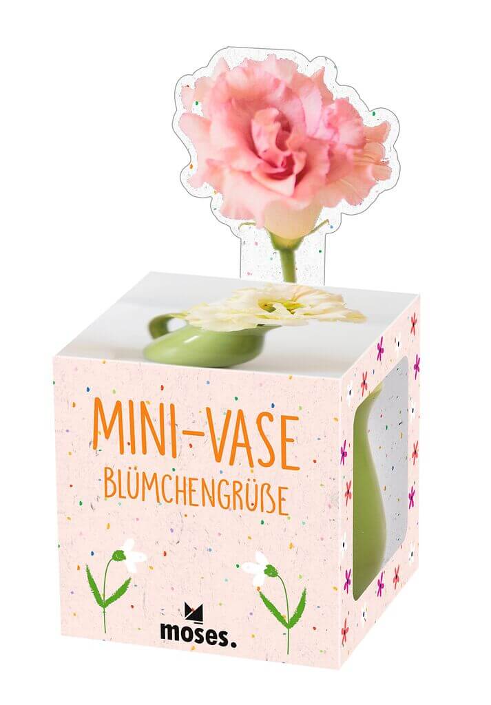 Mini-Vase Blümchengrüße (einzeln)