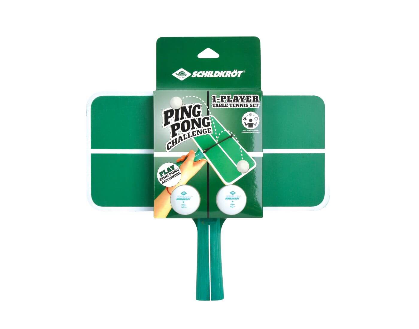 schildkroet-donic-tischtennis-platte-1 Tischtennis-Set Ping Pong Challenge