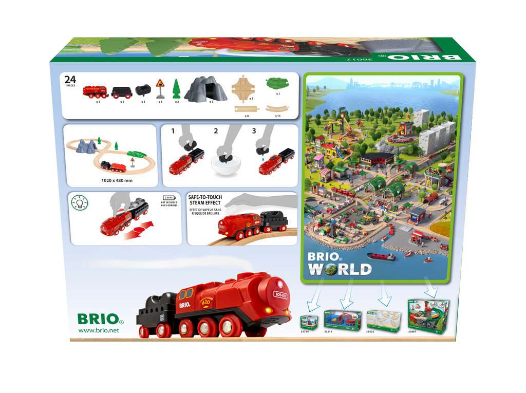 BRIO Batterie-Dampflok Set