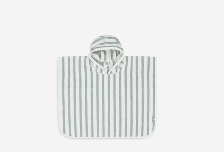 Badeponcho Stripe Frottee - Sea Green - GOTS Badeponcho Stripe Frottee - Sea Green - GOTS