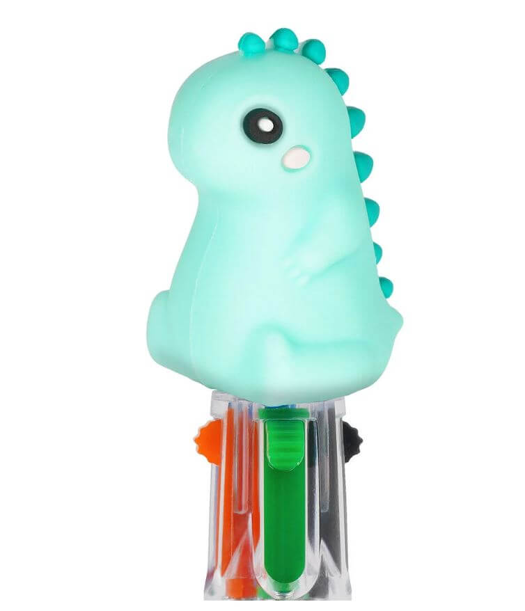 Mini-Kugelschreiber mit 4 farben - Mini Magic Rainbow Dino