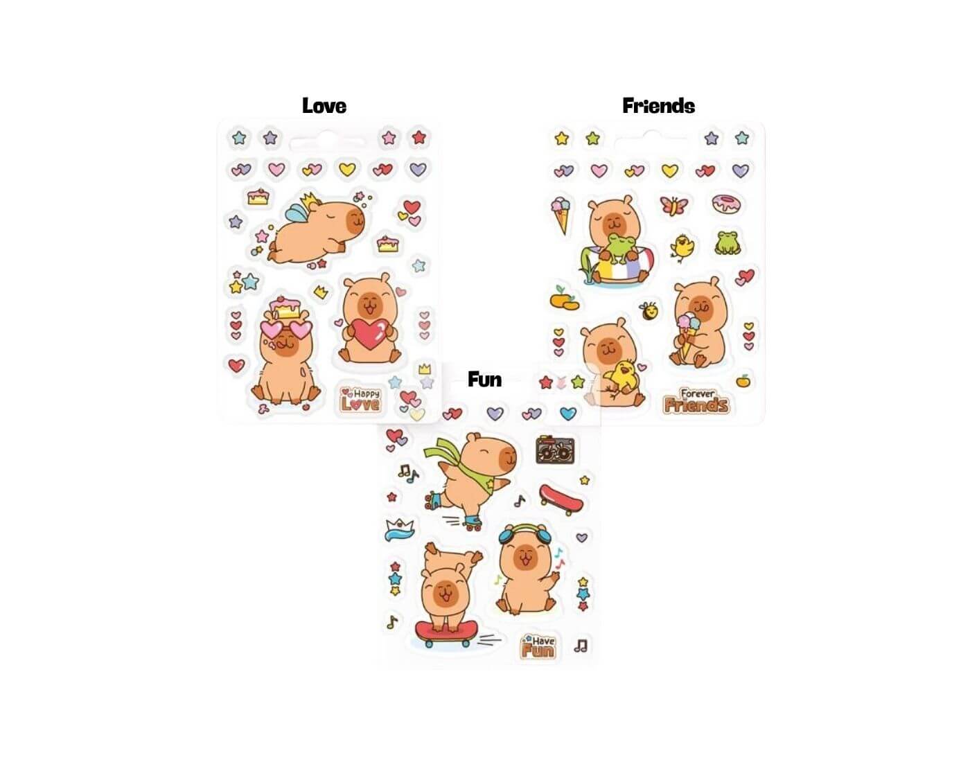 Capybara Sticker-Set (einzeln)