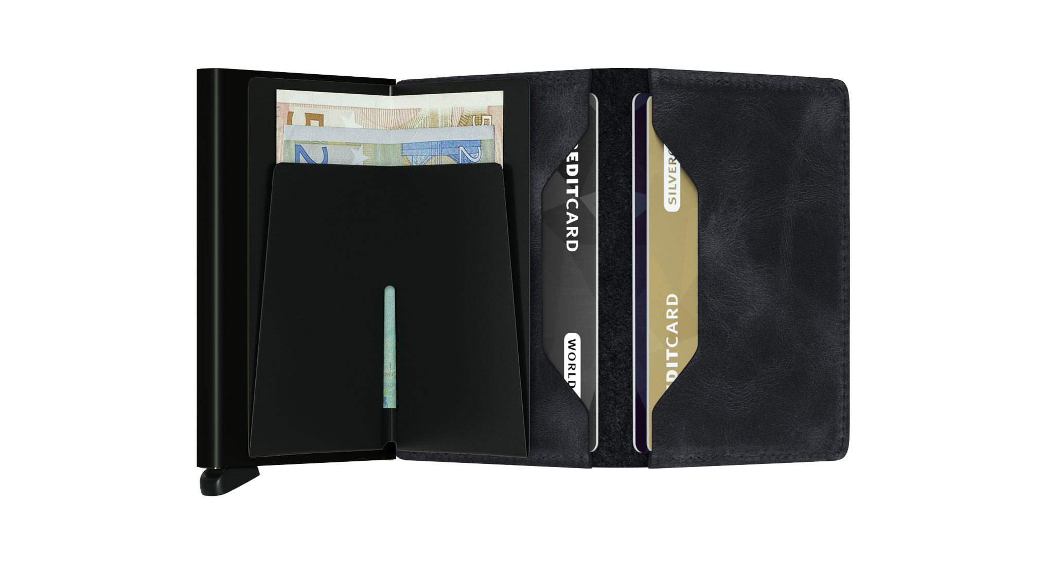 S-vintage-black_Open_2 Secrid Slimwallet Vintage Black