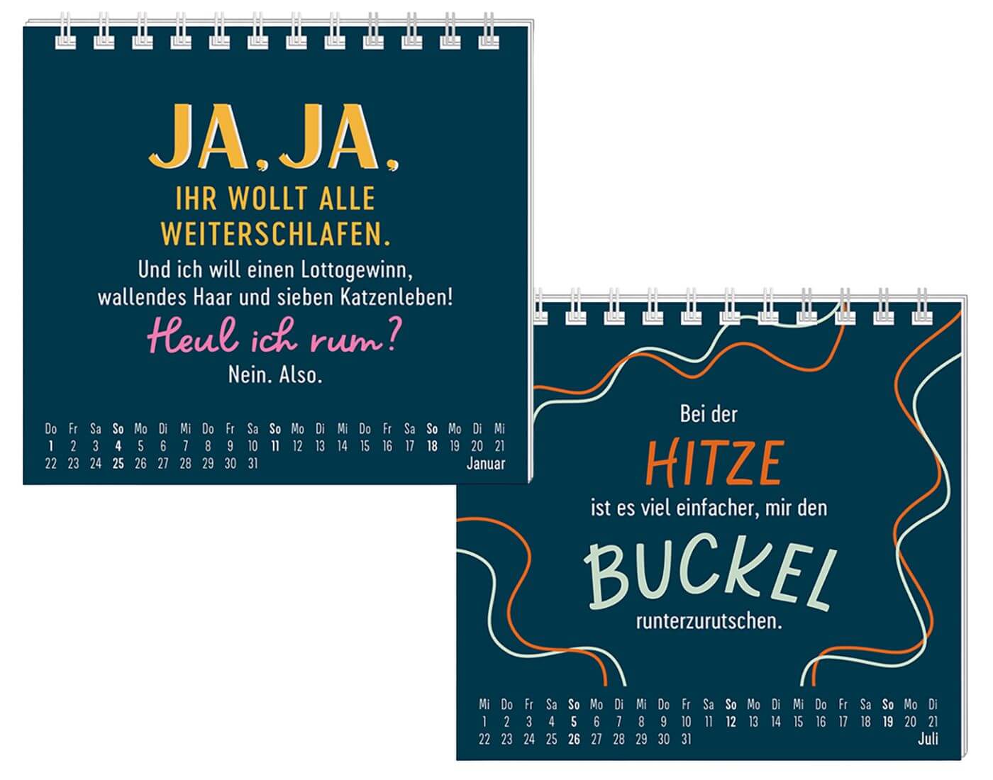 Mini-Kalender 2026 Nett kann ich auch...