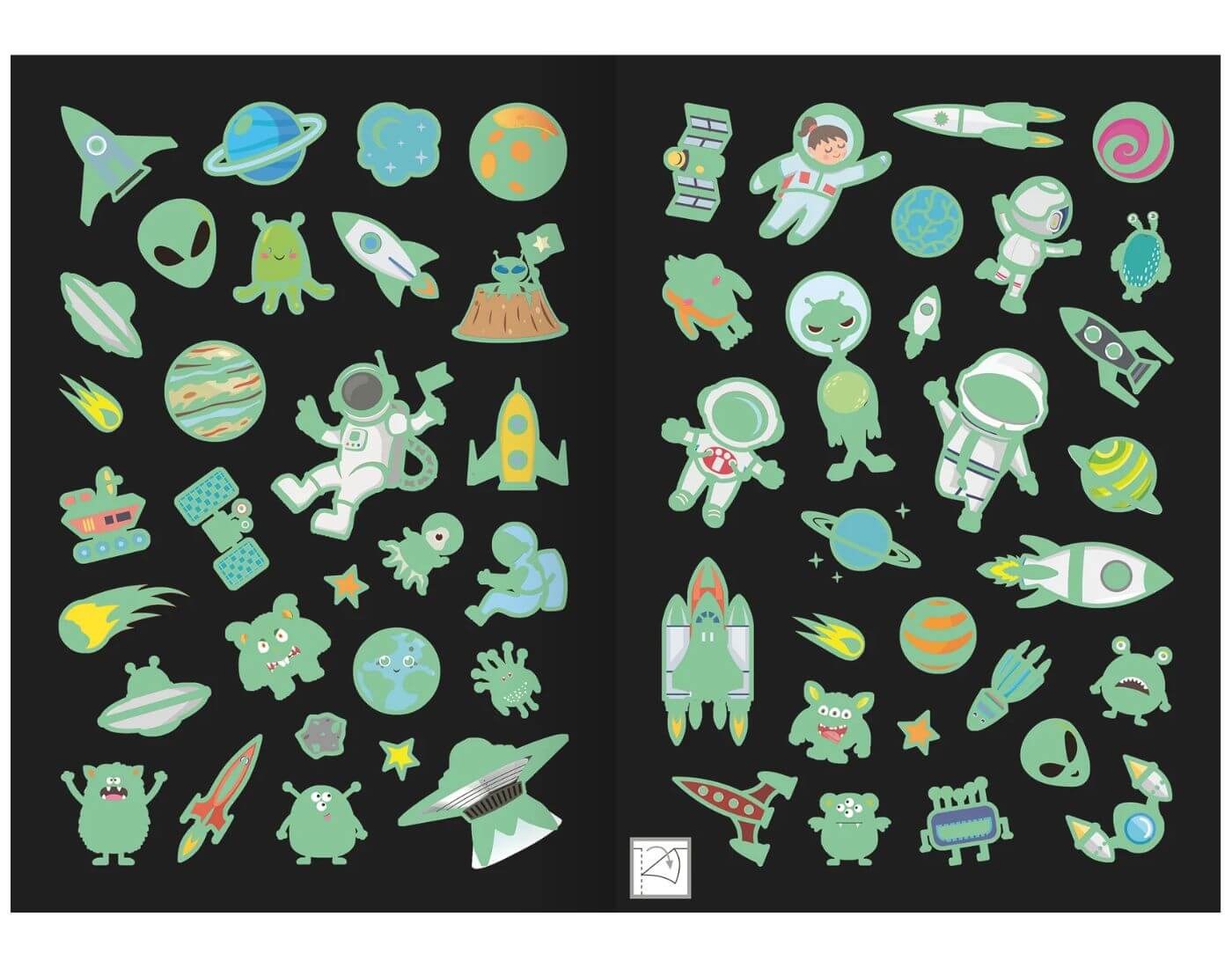 Leucht-Sticker – Weltall