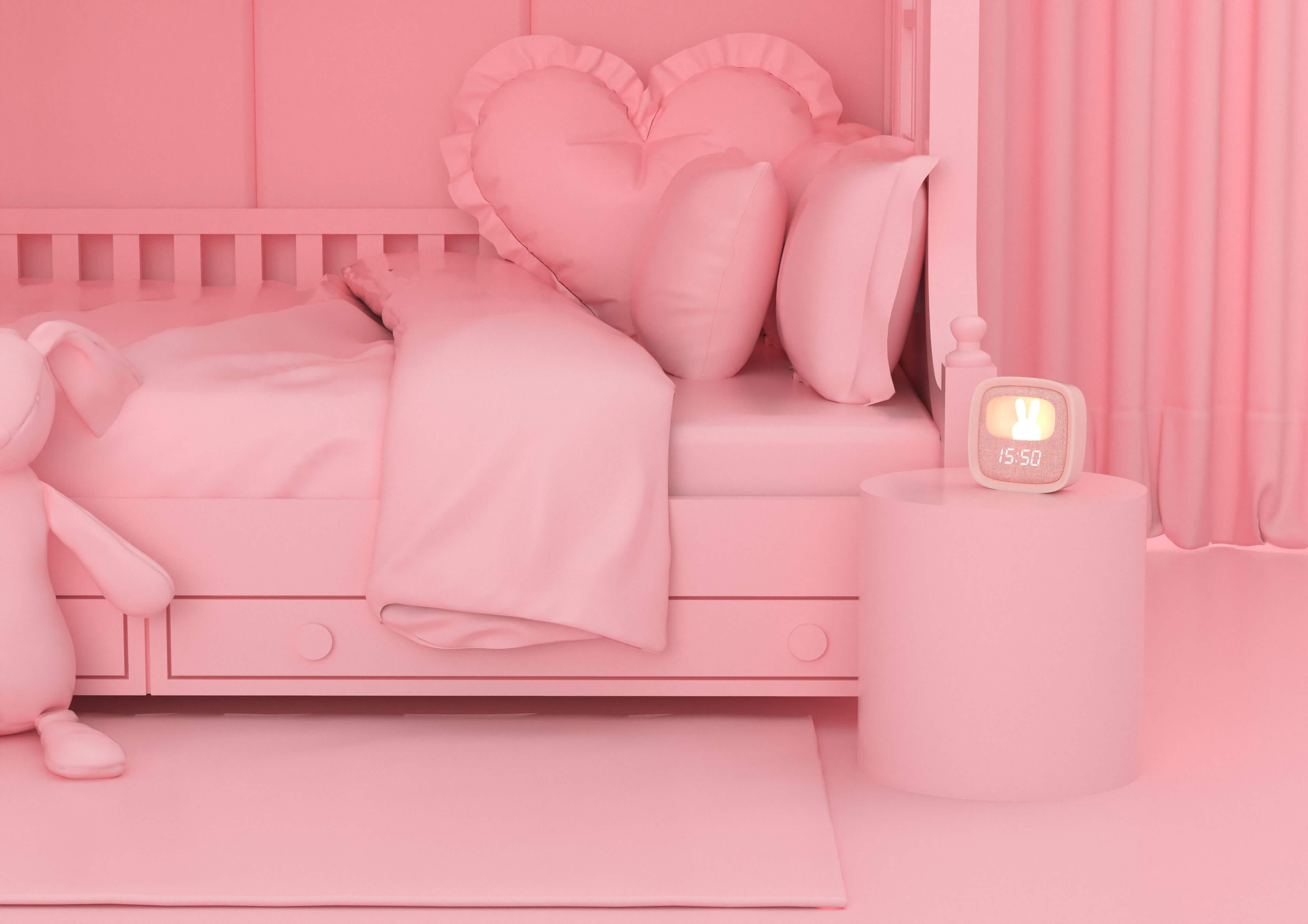 Wecker Billy mit Nachtlicht - Marshmallow