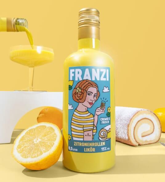 Franzi Zitronenrollenlikör 0,5L - Vegan 