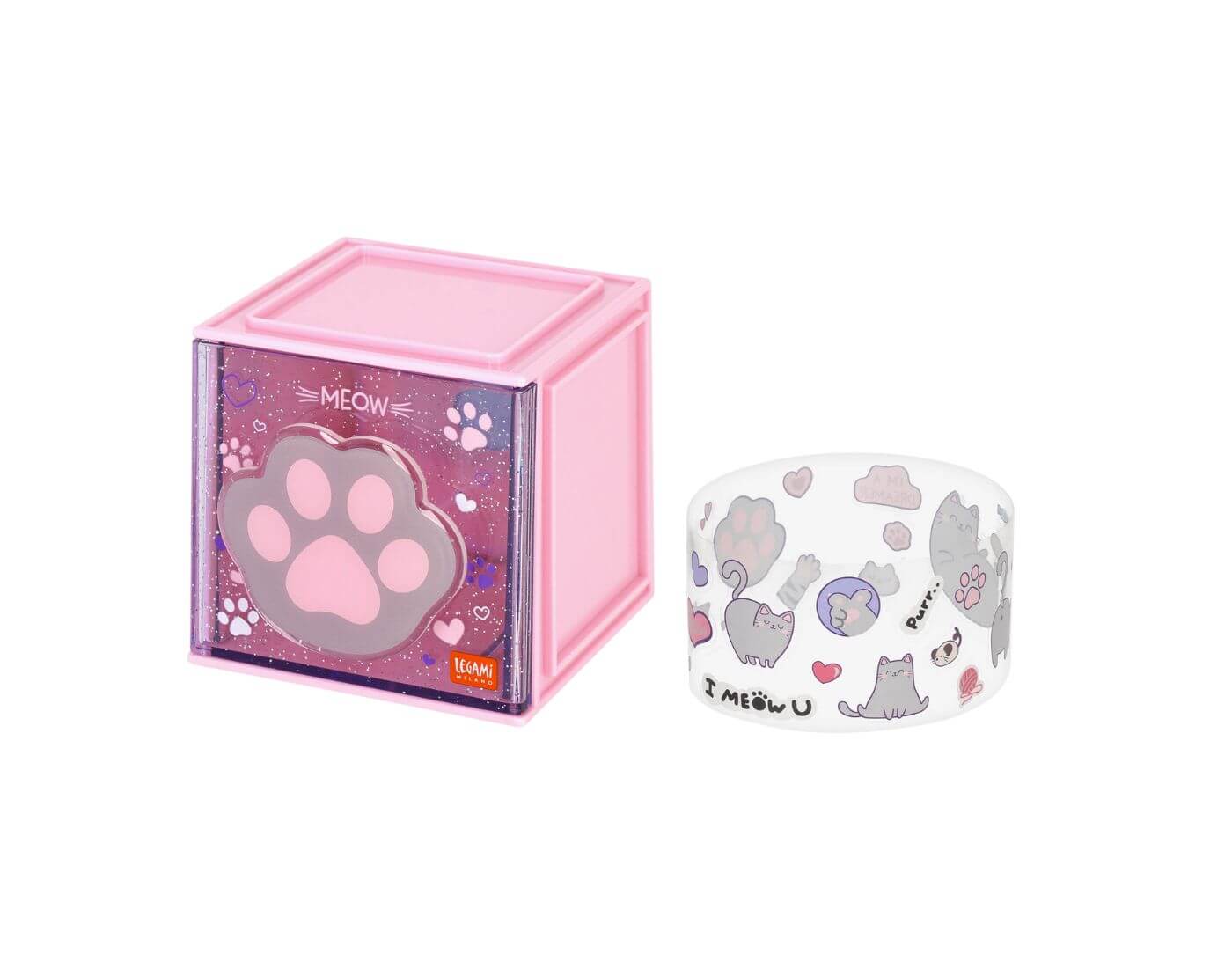 Erweiterbare Schreibtischbox - Cutie Cube Kitty