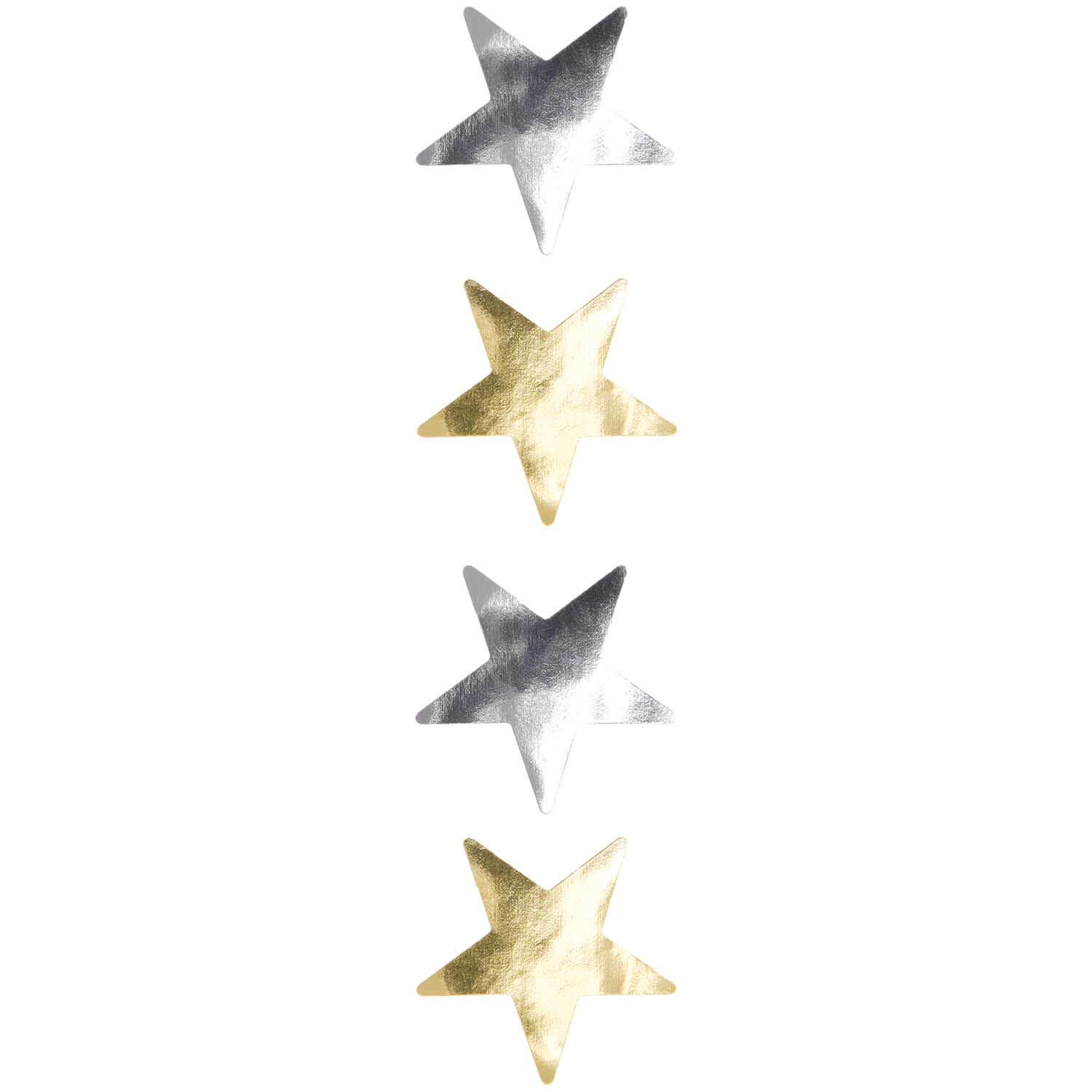 300708_3-1 Sticker Sterne, gold/silber FSC MIX