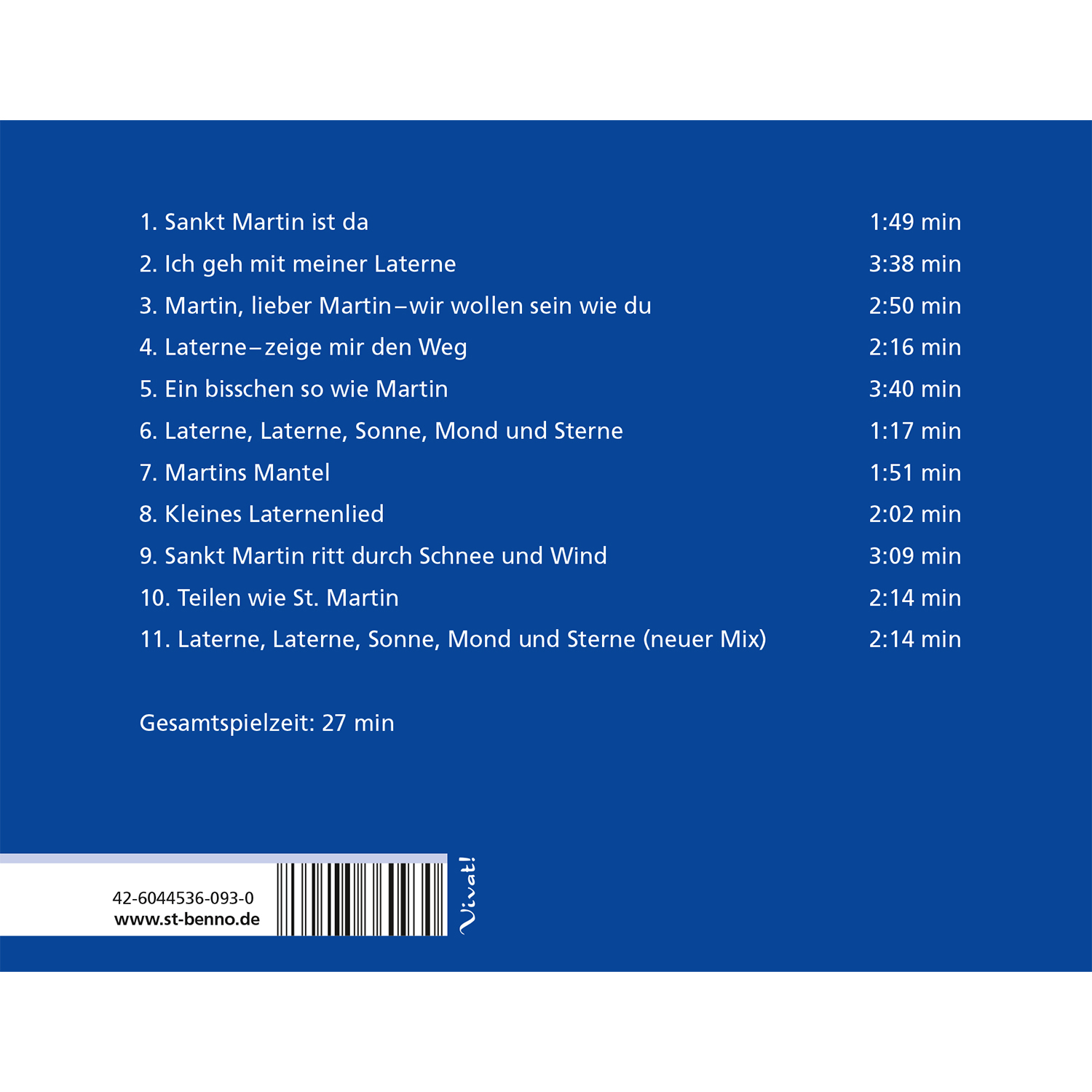 Stephen Janotzko: Vom heil'gen Martin singen wir, 1 Audio-CD
