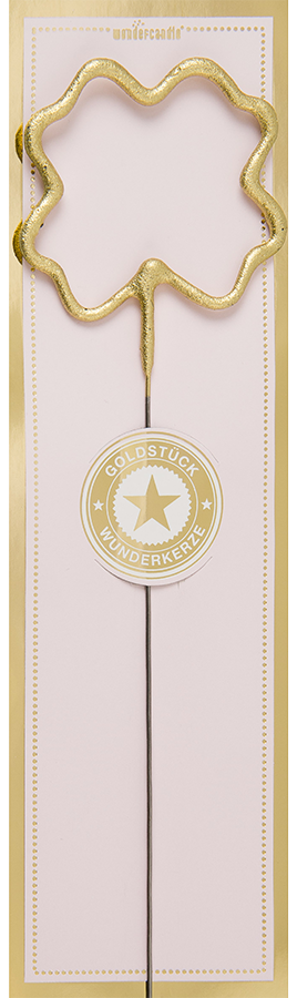 Wondercandle Kleeblatt gold
