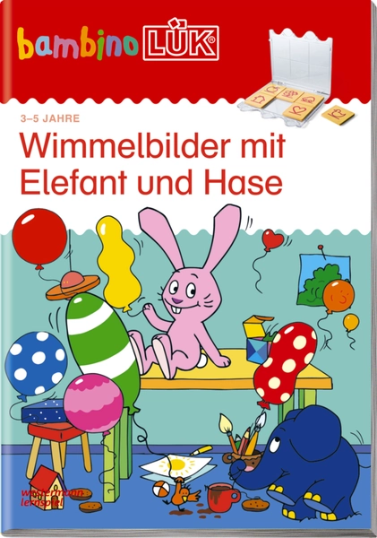 bambinoLÜK 3/4/5 Jahre  Wimmelbilder mit Elefant und Hase