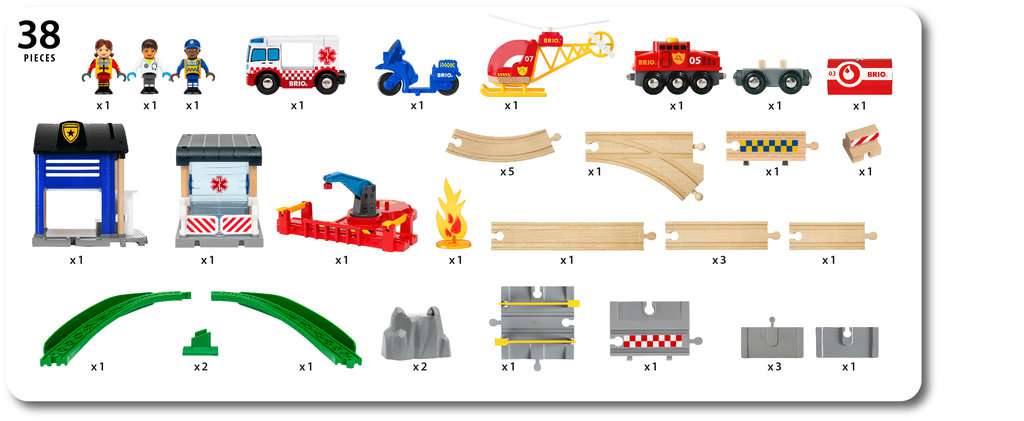 63602500_9 BRIO Polizei und Feuerwehr Set Deluxe